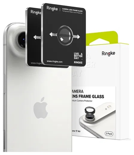 Ringke Frame Glass iPhone Air Camera Protector Tempered Glass (2-Pack) afbeelding 1