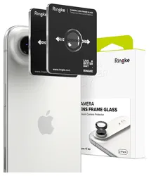 Ringke Frame Glass iPhone Air Camera Protector Tempered Glass (2-Pack) afbeelding