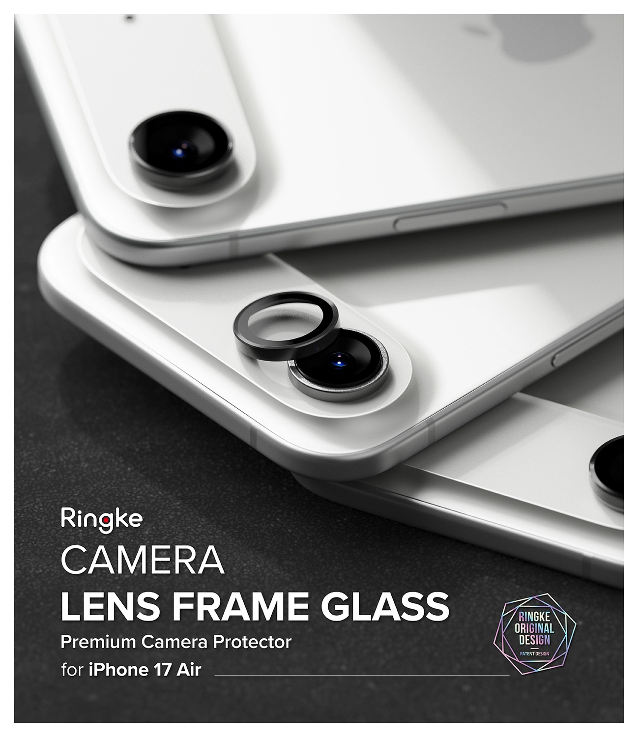 Ringke Frame Glass iPhone Air Camera Protector Tempered Glass (2-Pack) afbeelding 10