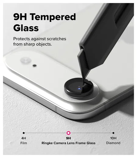 Ringke Frame Glass iPhone Air Camera Protector Tempered Glass (2-Pack) afbeelding 5