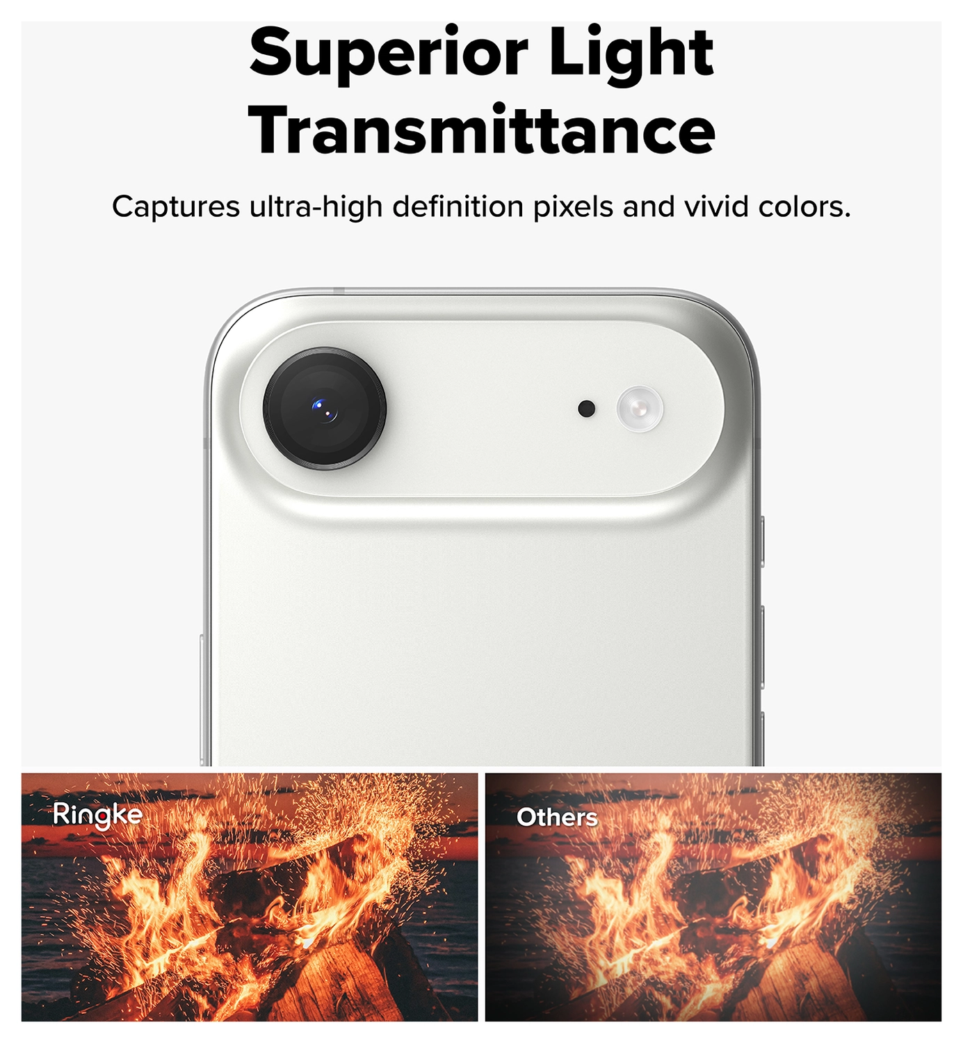 Ringke Frame Glass iPhone Air Camera Protector Tempered Glass (2-Pack) afbeelding 8