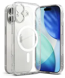 Ringke Fusion Magnetic Apple iPhone 17 Hoesje MagSafe Transparant afbeelding