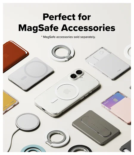 Ringke Fusion Magnetic Apple iPhone 17 Hoesje MagSafe Transparant afbeelding 5