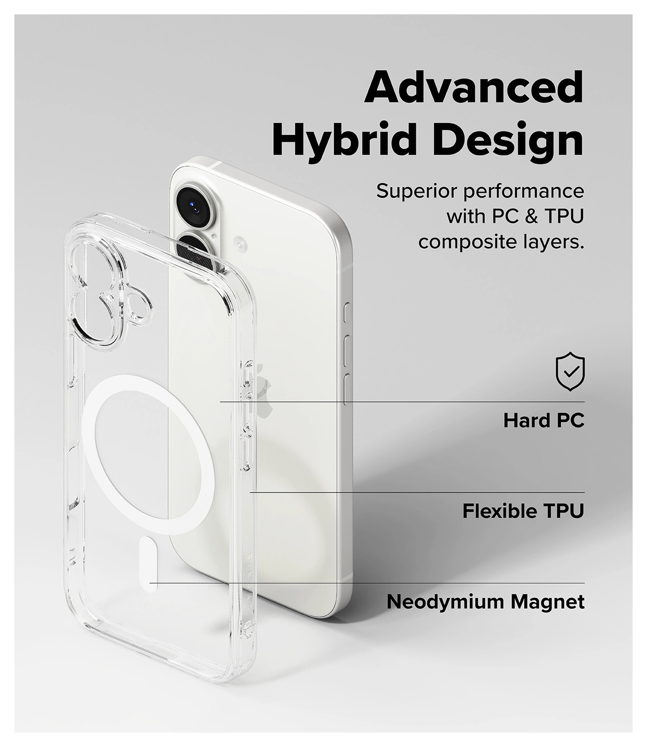 Ringke Fusion Magnetic Apple iPhone 17 Hoesje MagSafe Transparant afbeelding 6