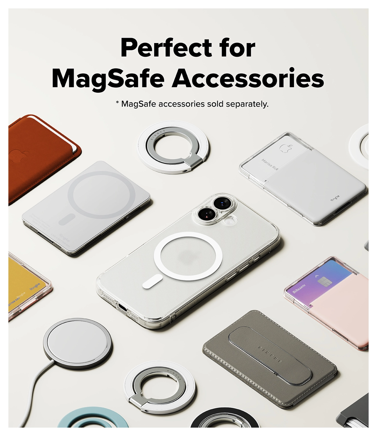 Ringke Fusion Magnetic Apple iPhone 17 Hoesje MagSafe Matte Transparant afbeelding 5