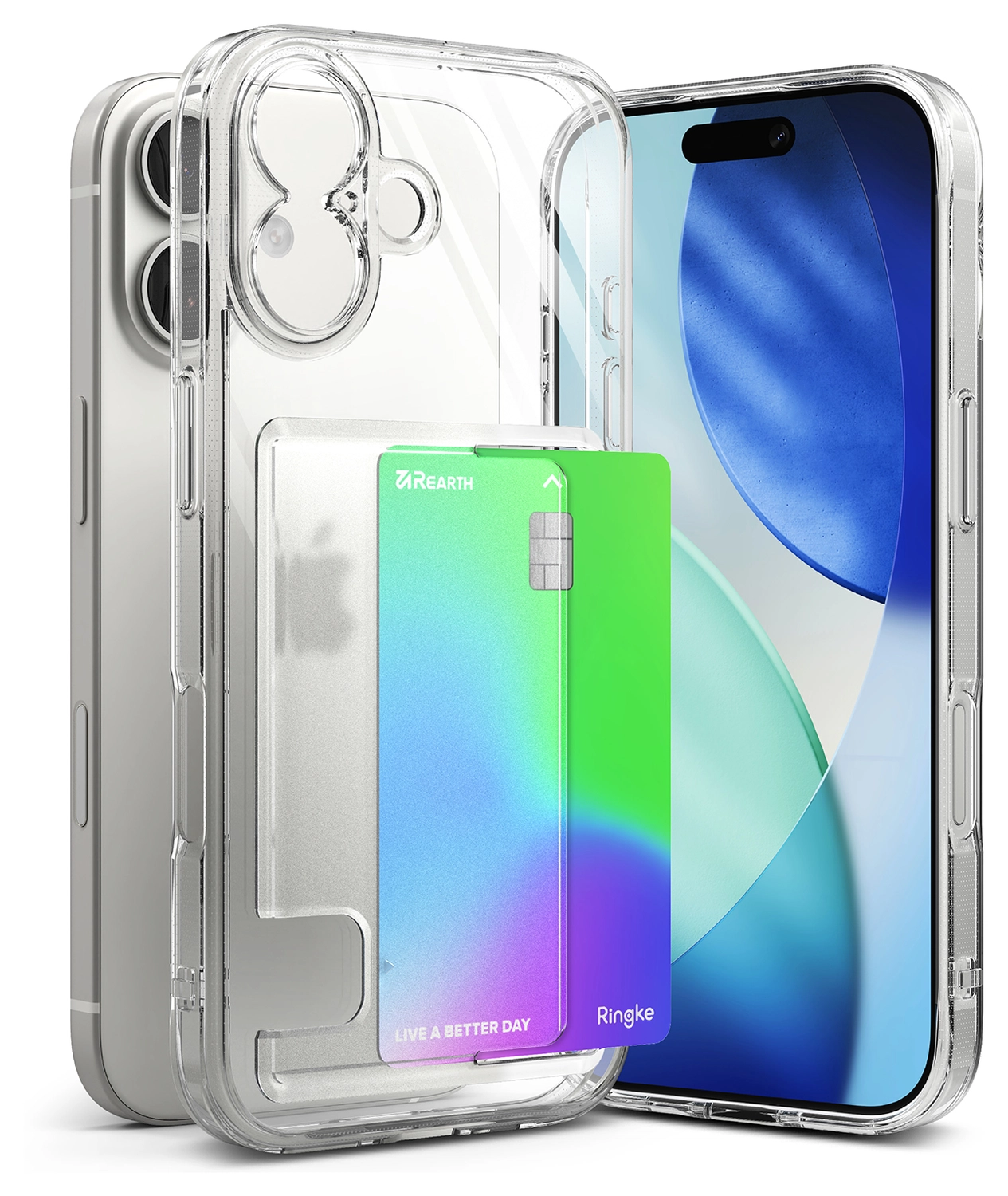 Ringke Fusion Card Apple iPhone 17 Hoesje Kaarthouder Transparant afbeelding 2