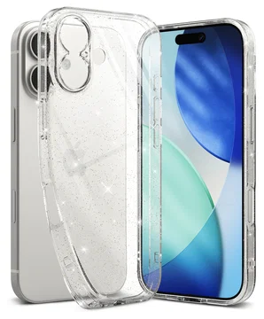 Ringke Air iPhone 17 Hoesje Flexibel TPU Back Cover Glitter Transparant