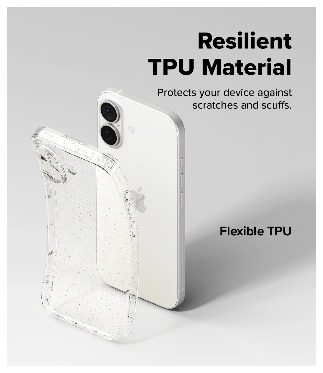 Ringke Air iPhone 17 Hoesje Flexibel TPU Back Cover Glitter Transparant afbeelding 6