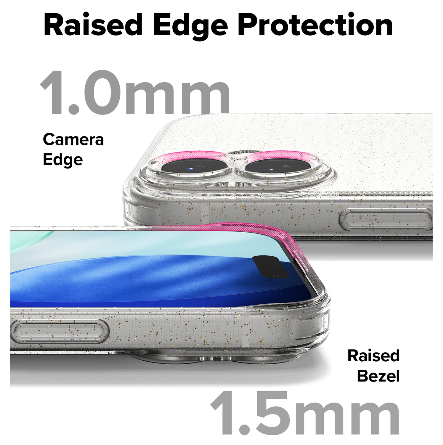 Ringke Air iPhone 17 Hoesje Flexibel TPU Back Cover Glitter Transparant afbeelding 7