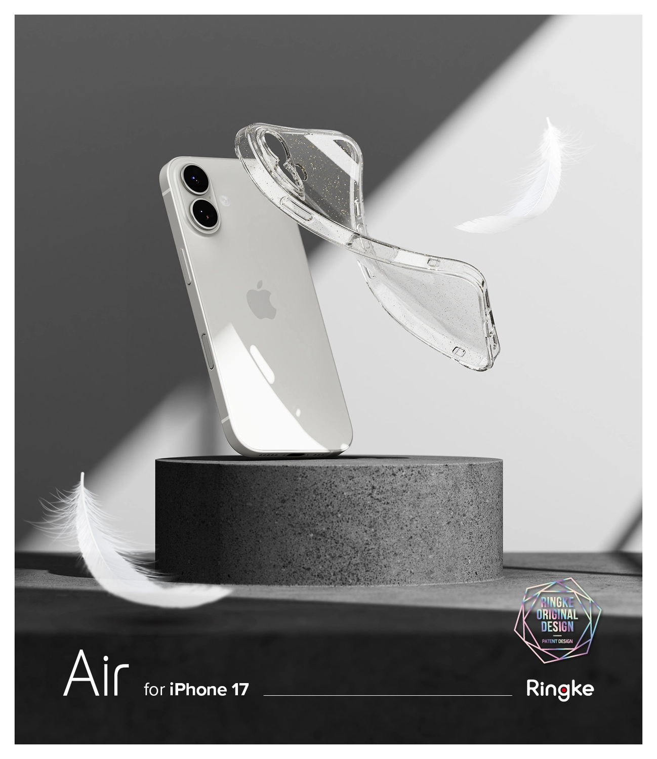 Ringke Air iPhone 17 Hoesje Flexibel TPU Back Cover Glitter Transparant afbeelding 9