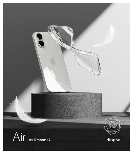 Ringke Air iPhone 17 Hoesje Flexibel TPU Back Cover Glitter Transparant afbeelding 9