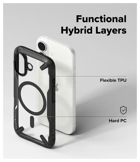 Ringke Fusion X Magnetic Apple iPhone 17 Hoesje MagSafe Zwart afbeelding 6