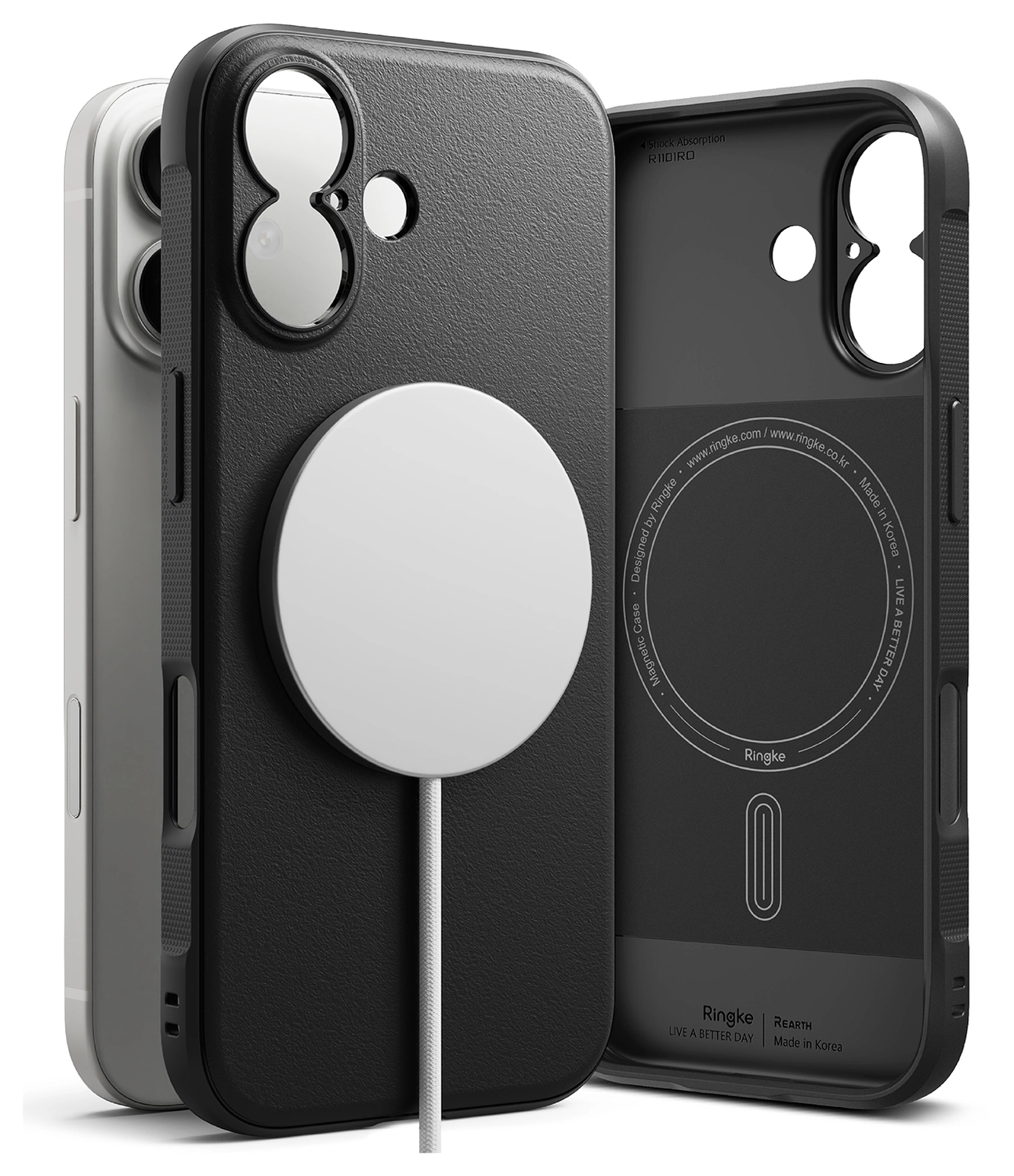 Ringke Onyx Magnetic Apple iPhone 17 Hoesje MagSafe Zwart afbeelding 1