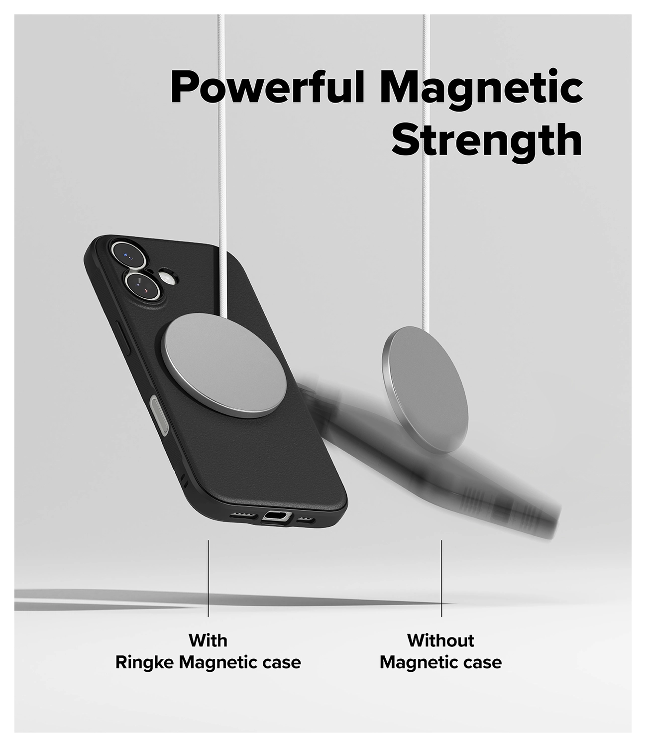 Ringke Onyx Magnetic Apple iPhone 17 Hoesje MagSafe Zwart afbeelding 6