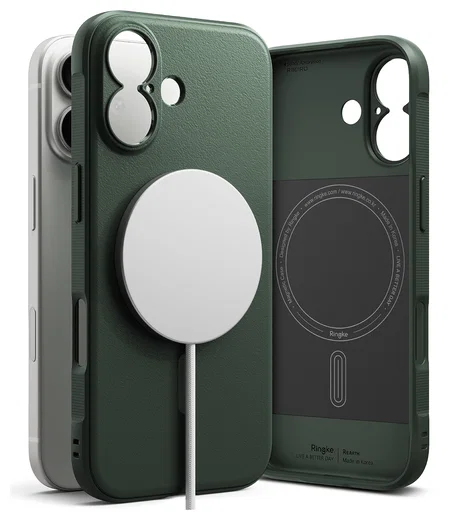 Ringke Onyx Magnetic Apple iPhone 17 Hoesje MagSafe Groen afbeelding 1