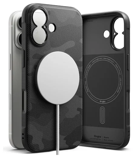 Ringke Onyx Magnetic Apple iPhone 17 Hoesje MagSafe Camo Zwart afbeelding 1