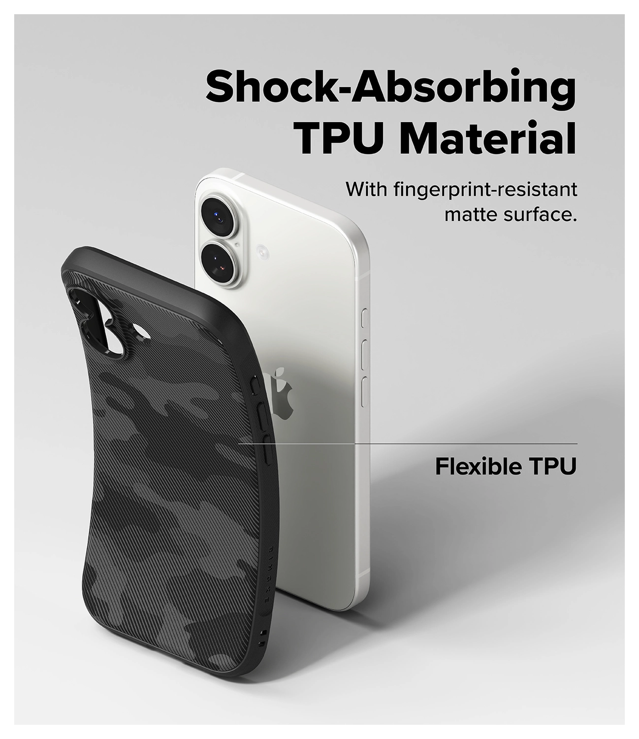 Ringke Onyx Magnetic Apple iPhone 17 Hoesje MagSafe Camo Zwart afbeelding 8