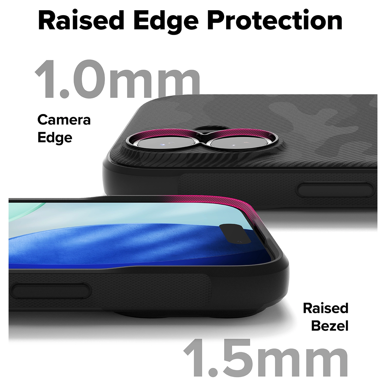 Ringke Onyx Magnetic Apple iPhone 17 Hoesje MagSafe Camo Zwart afbeelding 9
