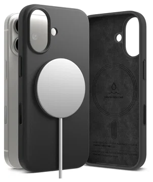 Ringke Silicone Magnetic Apple iPhone 17 Hoesje MagSafe Back Cover Zwart