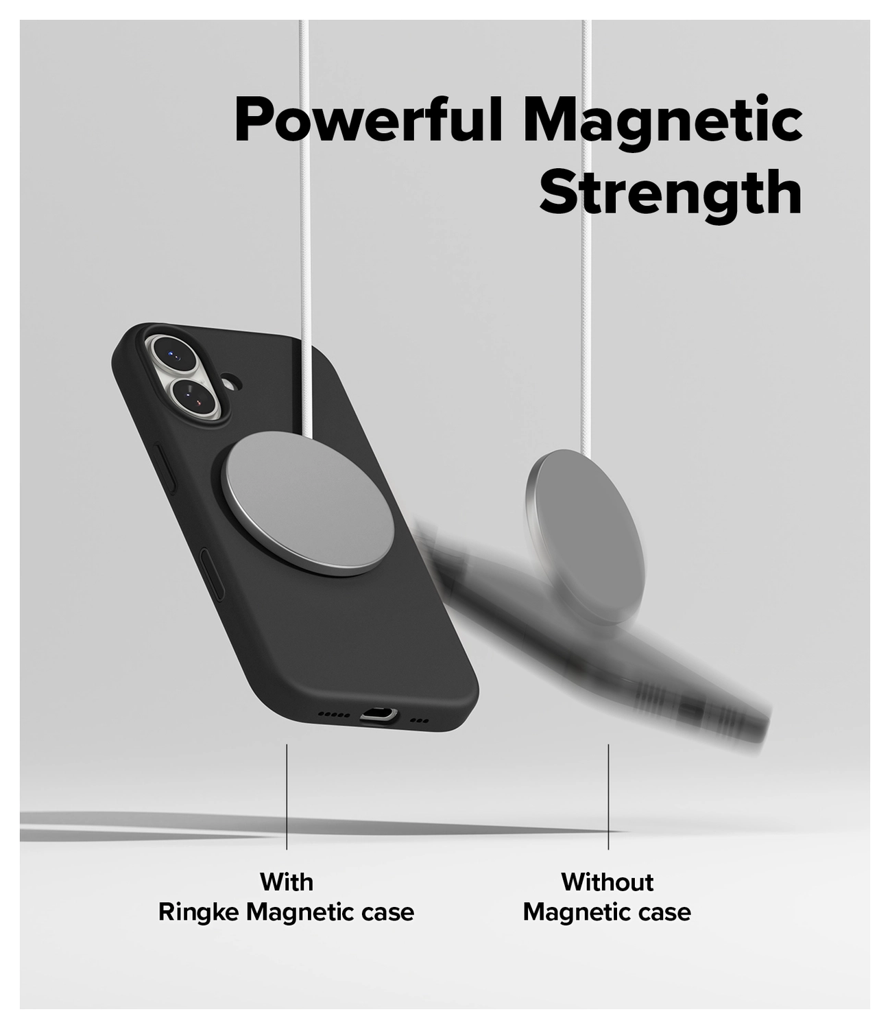 Ringke Silicone Magnetic Apple iPhone 17 Hoesje MagSafe Back Cover Zwart afbeelding 8