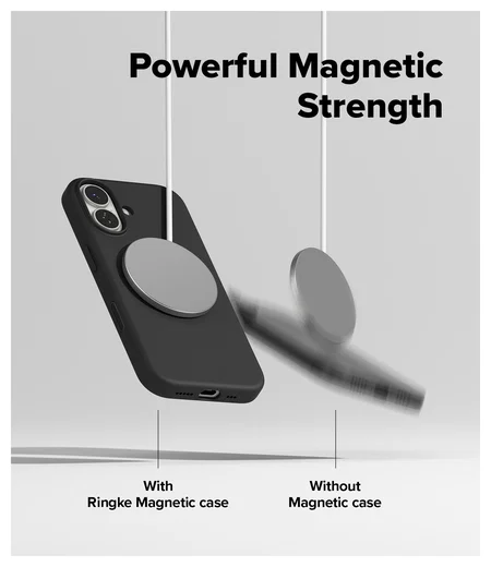 Ringke Silicone Magnetic Apple iPhone 17 Hoesje MagSafe Back Cover Zwart afbeelding 8