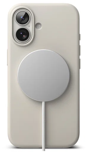 Ringke Silicone Magnetic Apple iPhone 17 Hoesje MagSafe Back Cover Beige afbeelding 11
