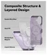 Ringke Silicone Magnetic Apple iPhone 17 Hoesje MagSafe Back Cover Paars afbeelding 6