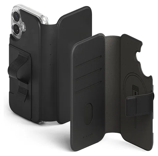 Ringke Folio Grip Wallet Magnetic Apple iPhone 17 Hoesje Zwart afbeelding 1