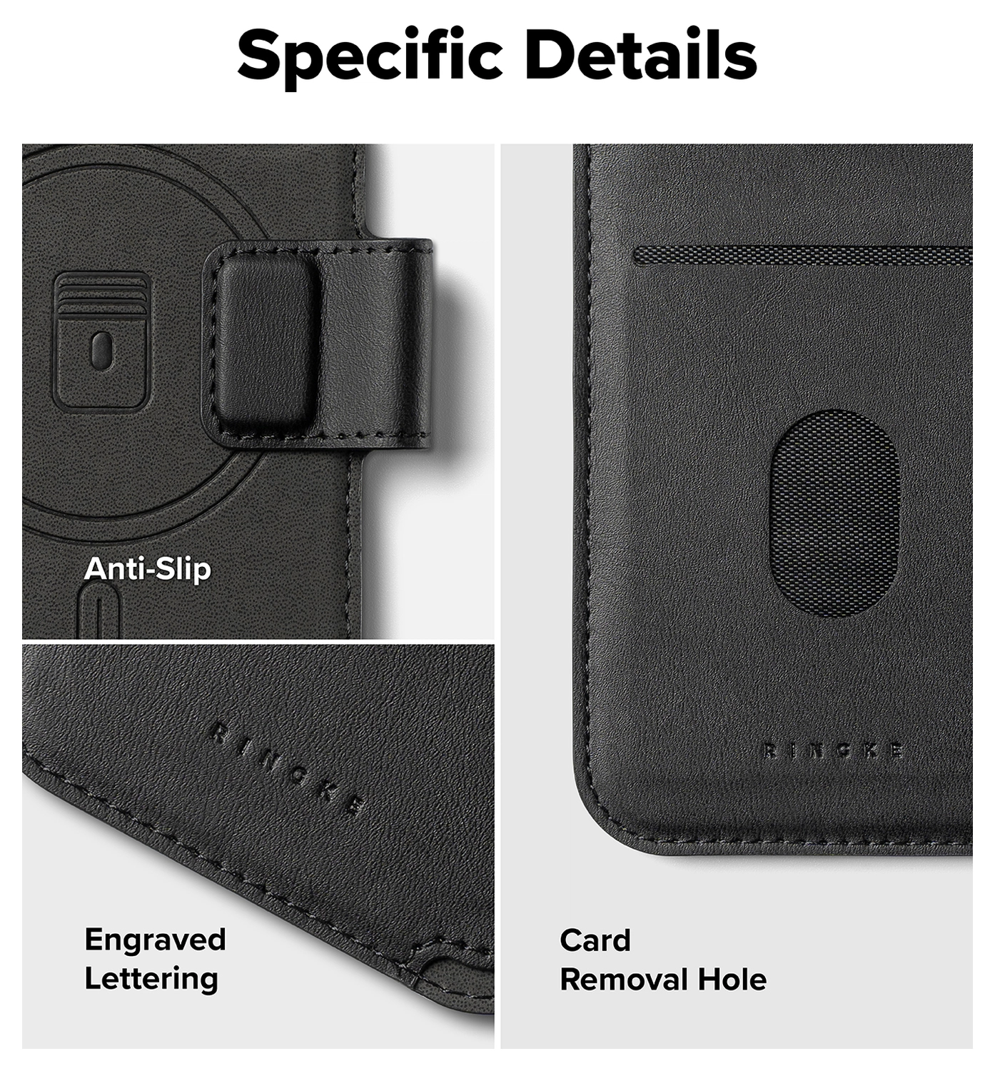 Ringke Folio Grip Wallet Magnetic Apple iPhone 17 Hoesje Zwart afbeelding 3