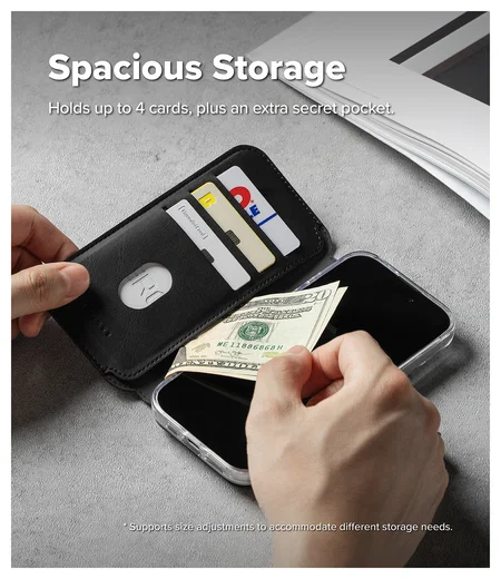 Ringke Folio Grip Wallet Magnetic Apple iPhone 17 Hoesje Zwart afbeelding 4