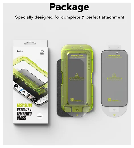 Ringke Easy Slide Privacy Glass iPhone 17 Screen Protector Jig 2-Pack afbeelding 16