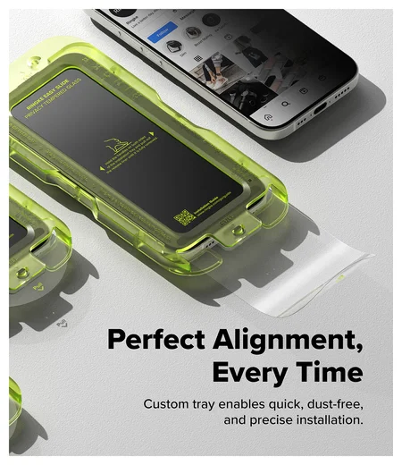 Ringke Easy Slide Privacy Glass iPhone 17 Screen Protector Jig 2-Pack afbeelding 4