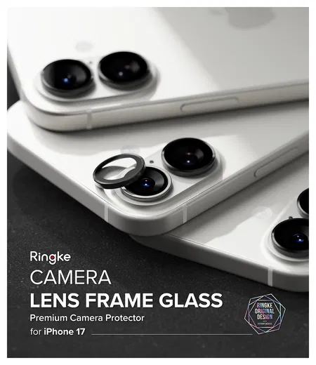 Ringke Frame Glass iPhone 17 Camera Protector Tempered Glass (2-Pack) afbeelding 10