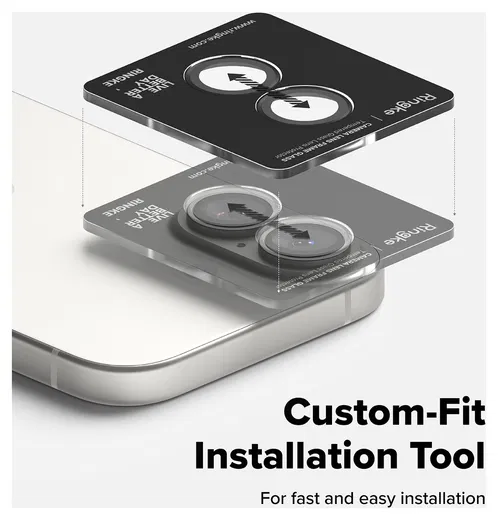 Ringke Frame Glass iPhone 17 Camera Protector Tempered Glass (2-Pack) afbeelding 4