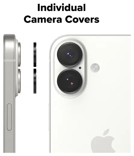 Ringke Frame Glass iPhone 17 Camera Protector Tempered Glass (2-Pack) afbeelding 5