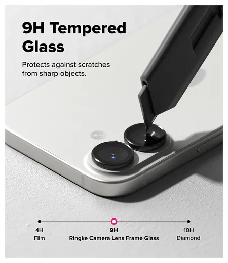 Ringke Frame Glass iPhone 17 Camera Protector Tempered Glass (2-Pack) afbeelding 6