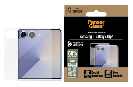 PanzerGlass Classic Fit Samsung Galaxy Z Flip 7 Screen Protector Tempered Glass afbeelding 1