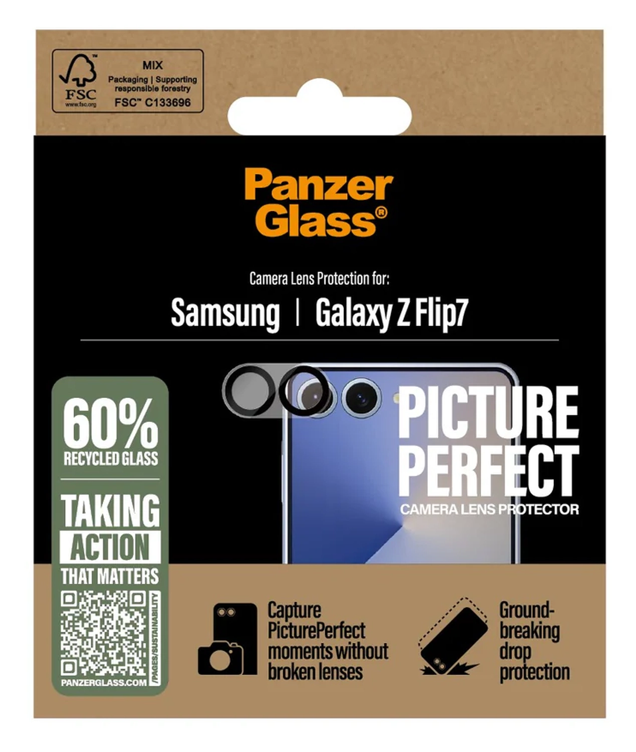 PanzerGlass PicturePerfect Samsung Galaxy Z Flip 7 Camera Protector Glas afbeelding 4