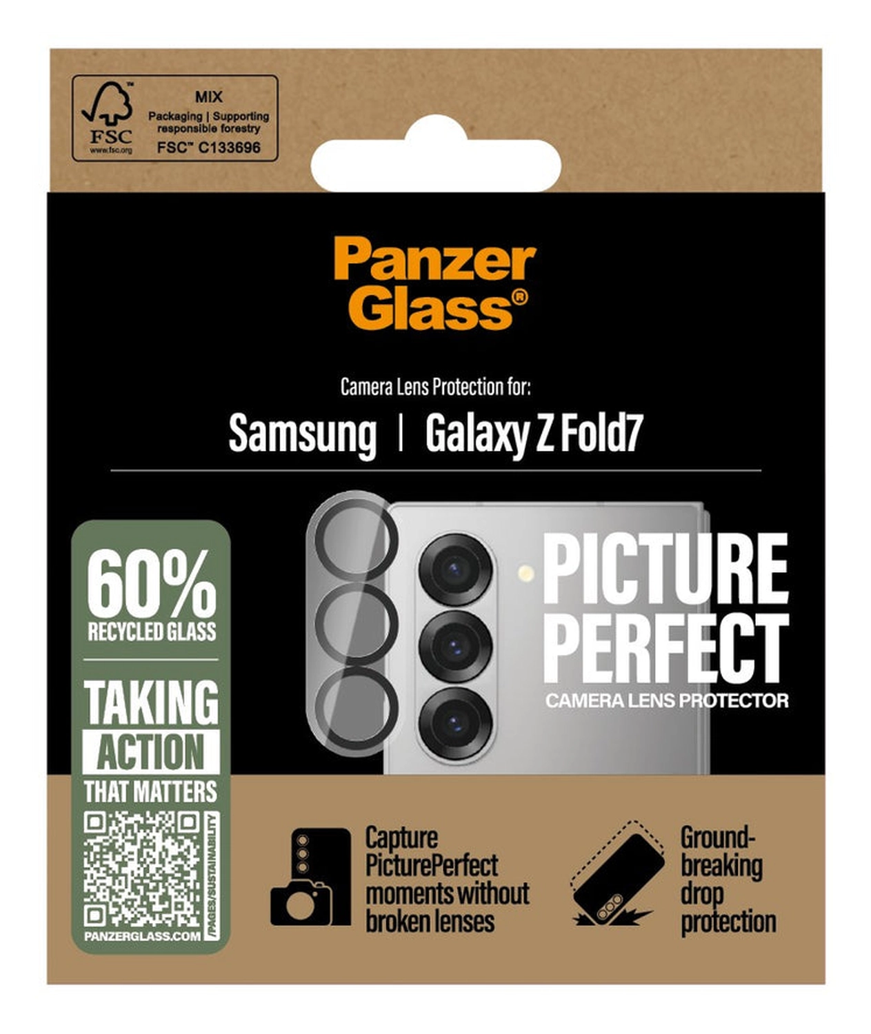 PanzerGlass PicturePerfect Samsung Galaxy Z Fold 7 Camera Protector Glas afbeelding 2