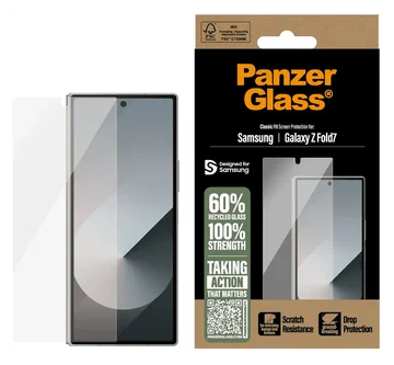 PanzerGlass Classic Fit Samsung Galaxy Z Fold 7 Screen Protector Tempered Glass