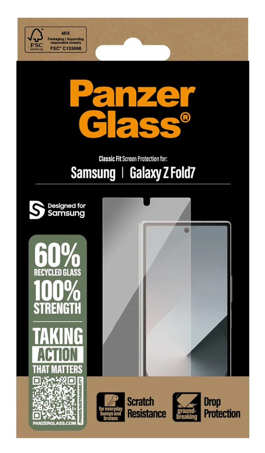PanzerGlass Classic Fit Samsung Galaxy Z Fold 7 Screen Protector Tempered Glass afbeelding 4