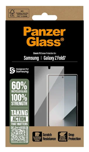 PanzerGlass Classic Fit Samsung Galaxy Z Fold 7 Screen Protector Tempered Glass afbeelding 4