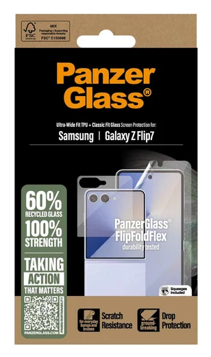 PanzerGlass Samsung Galaxy Z Flip 7 Screen Protector Case Friendly afbeelding 3