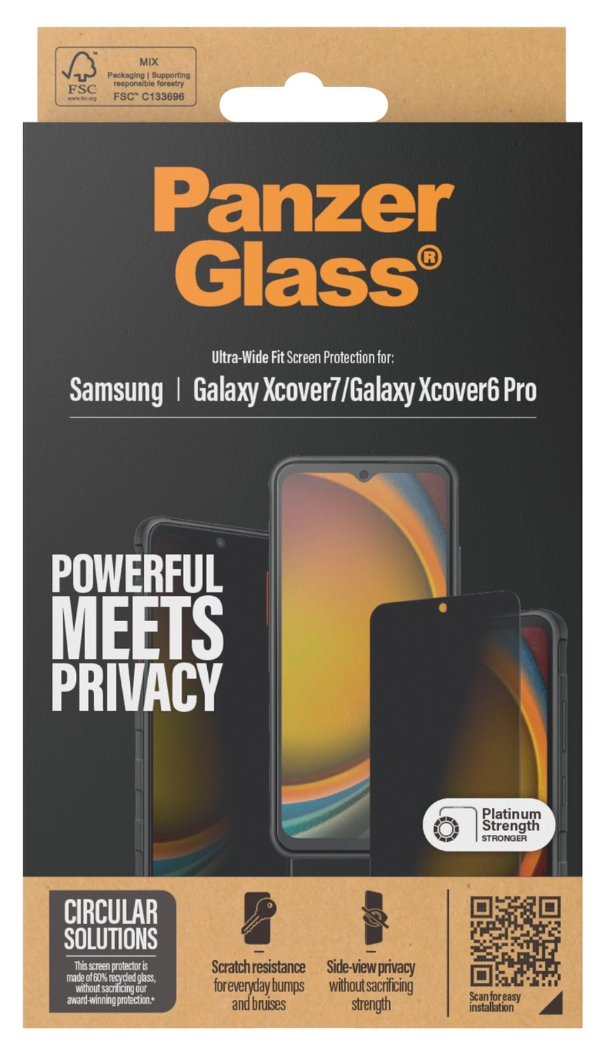 PanzerGlass Ultra-Wide Samsung Galaxy Xcover 7 / 6 Pro Privacy Glass afbeelding 2