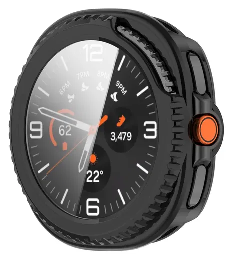 Samsung Watch 8 Classic Hoesje - Case Hard Plastic met Tempered Glass - Zwart afbeelding 5