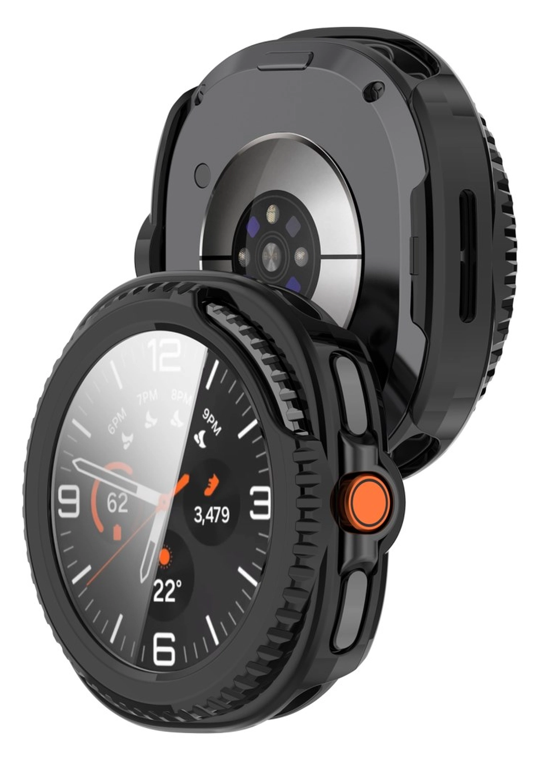 Samsung Watch 8 Classic Hoesje - Case Hard Plastic met Tempered Glass - Zwart afbeelding 6