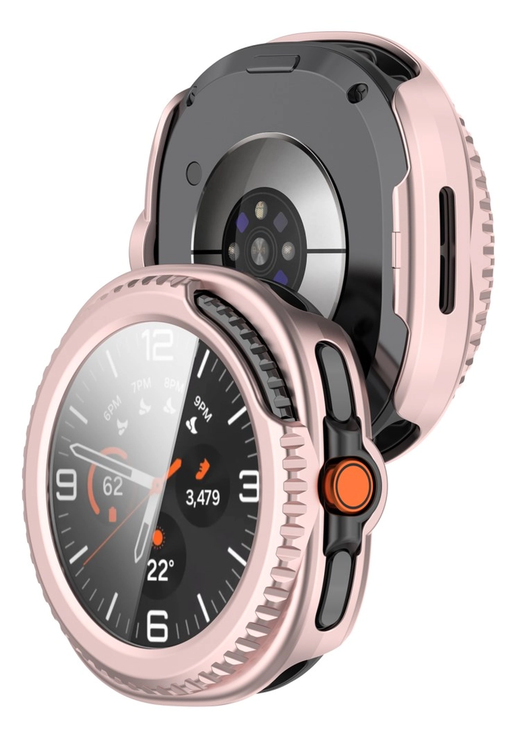 Samsung Watch 8 Classic Hoesje - Case Hard Plastic met Tempered Glass - Roze afbeelding 6