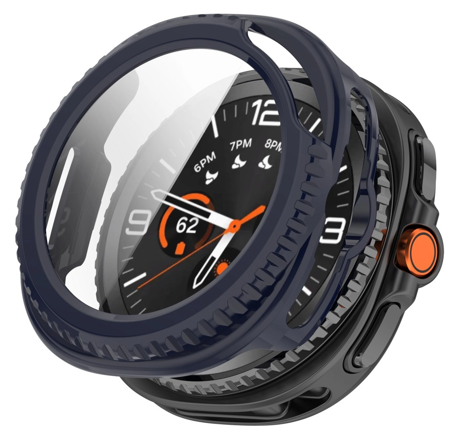 Samsung Watch 8 Classic Hoesje - Case Hard Plastic met Tempered Glass - Blauw afbeelding 1