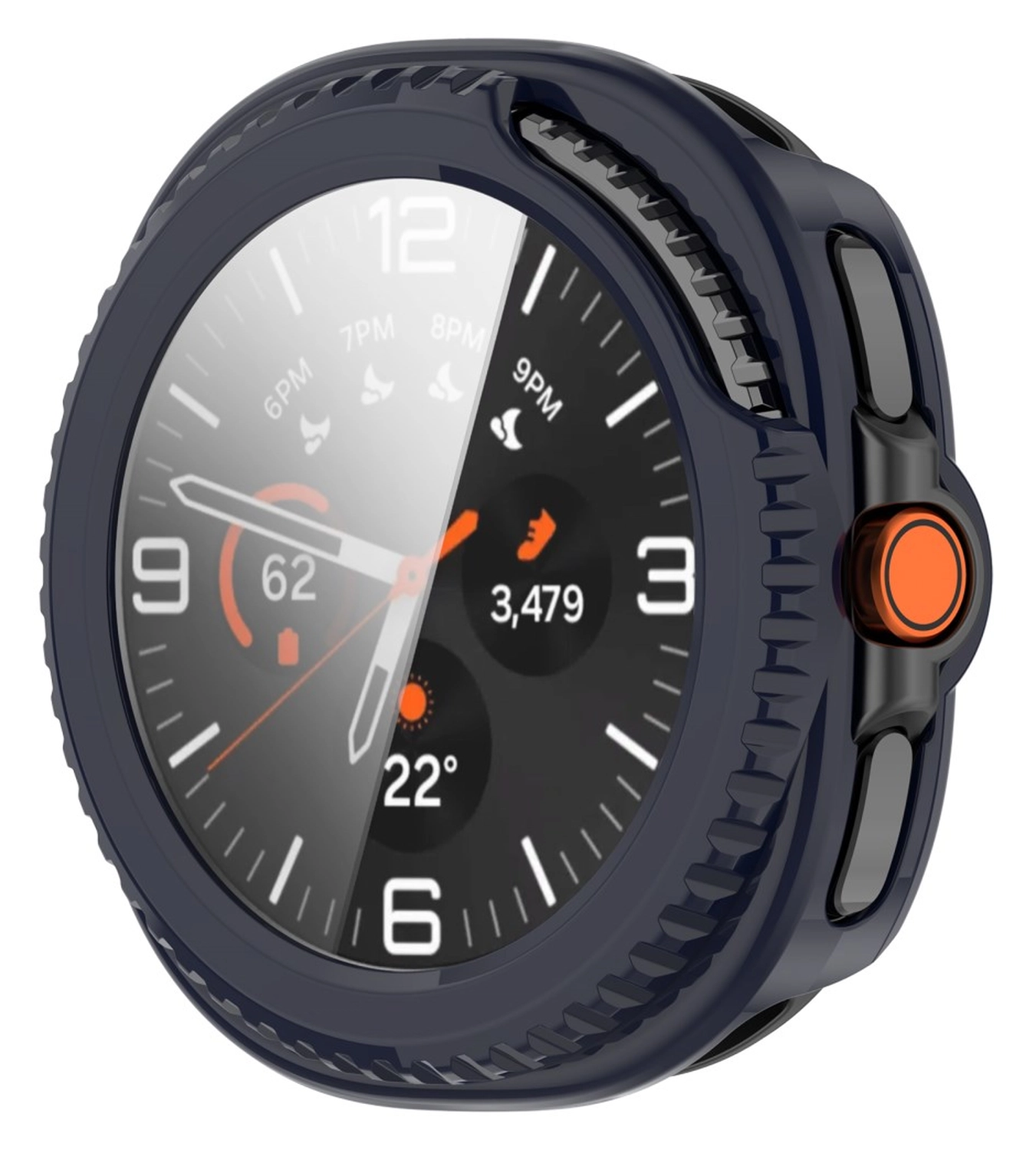 Samsung Watch 8 Classic Hoesje - Case Hard Plastic met Tempered Glass - Blauw afbeelding 5