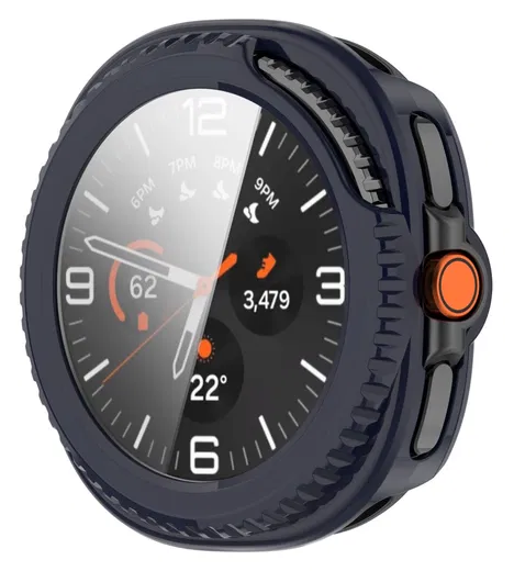 Samsung Watch 8 Classic Hoesje - Case Hard Plastic met Tempered Glass - Blauw afbeelding 5